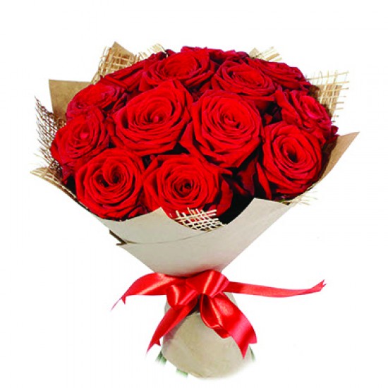 13 Adet Kırmızı Gül Buketi